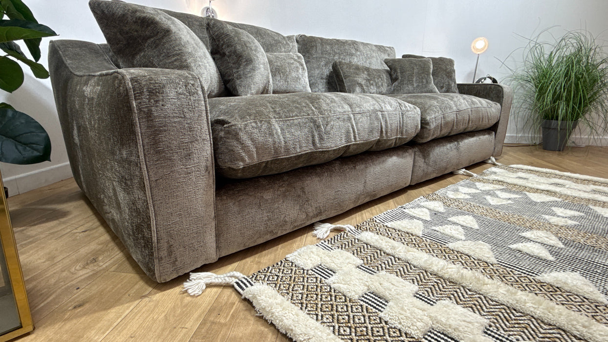 Sofology Bellagio 4 Seater Split Reversible Extra Flex Interior in Chunky Luxe Chenille Fennel