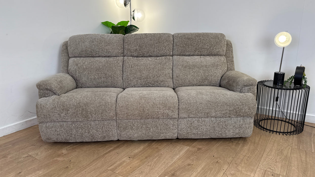 Sofology Gracie Fabric 3 Seater in Hopsack Chenille Linen