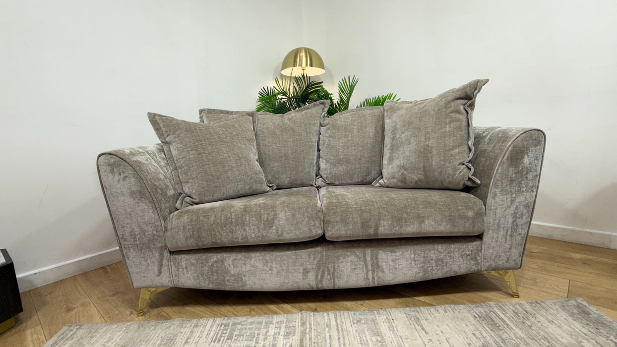 Sofology Luella Fabric 2 Seater in Luxe Chenille Stone Mix