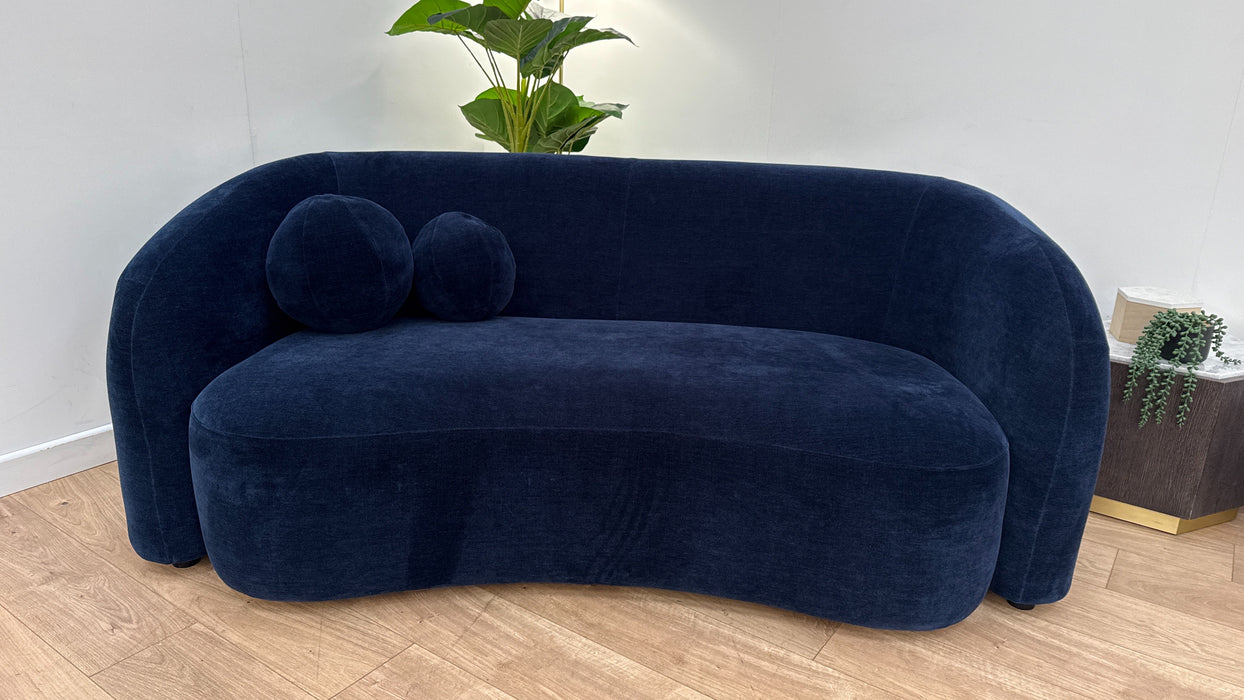 Sofology The Dalston 3 Seater Sofa in Soft Chenille Navy Limited Edition