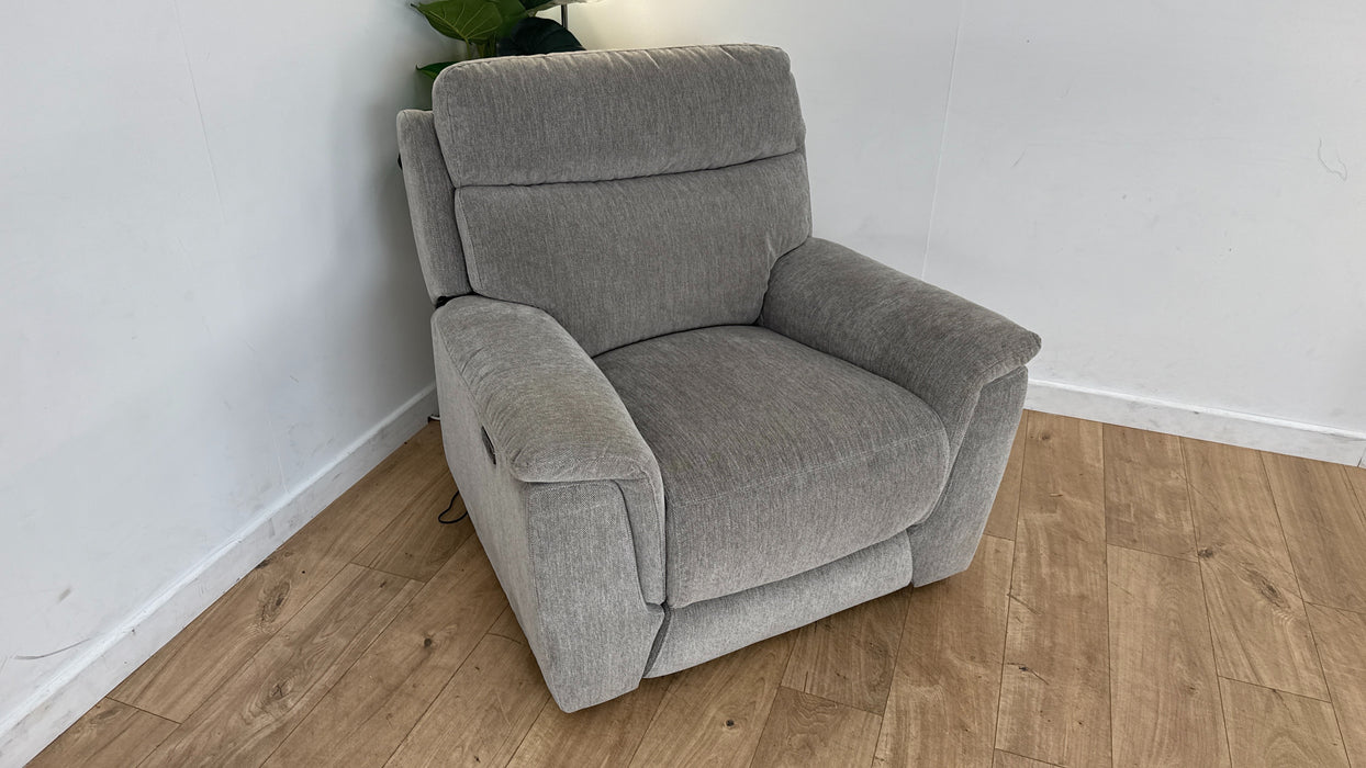 DFS Lakelyn Express Fabric Recliner Chair in Fog