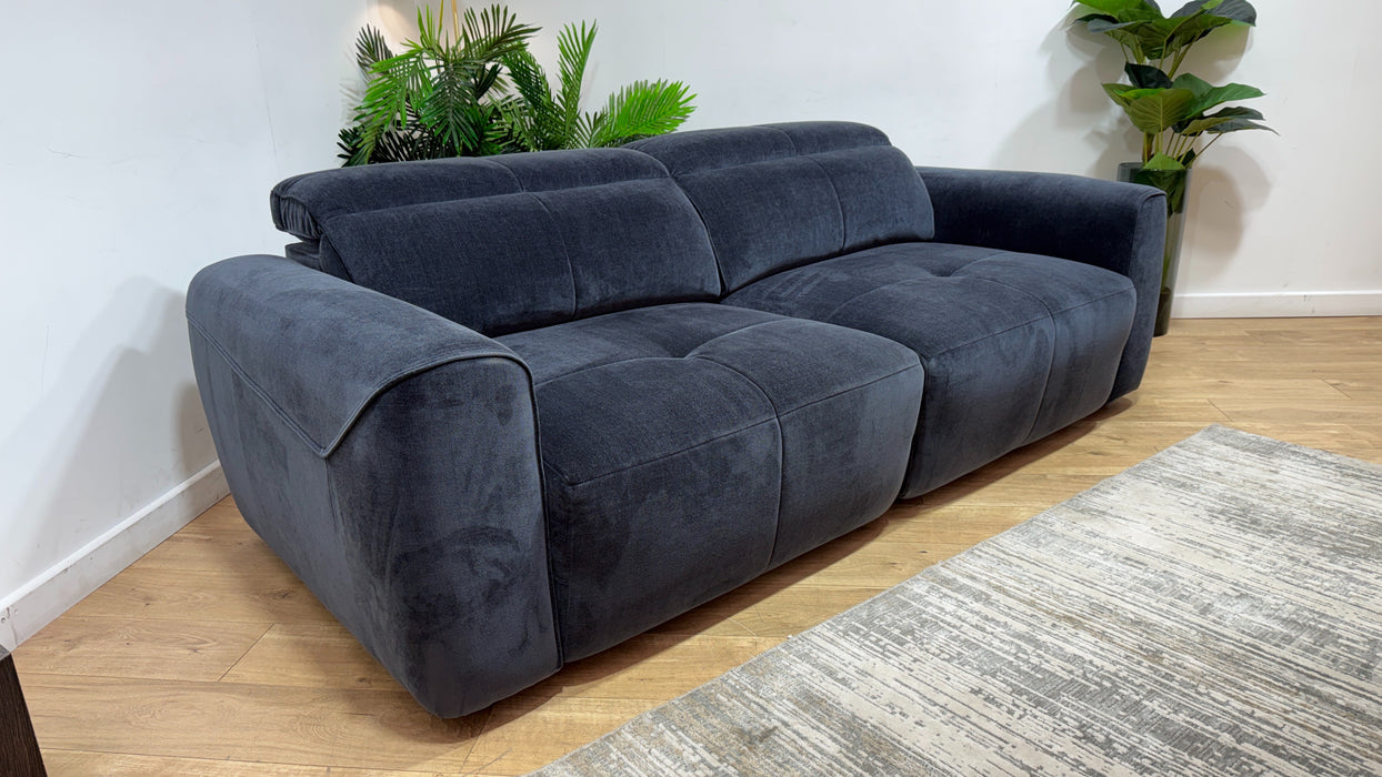 Sofology Riviera 3 Seater Fabric Sofa + Motion Chaise in Ink