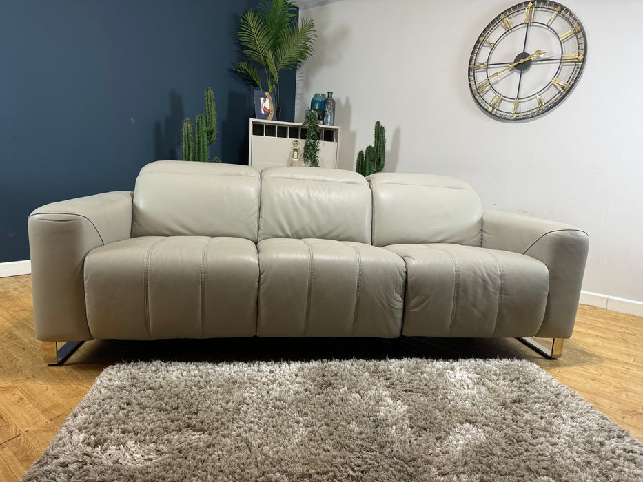 Marvella Leather 3 Seater - Lead Grey - ( WA2 )