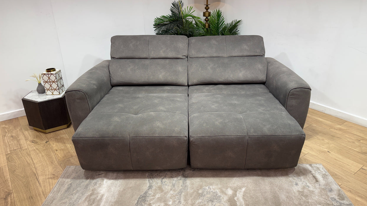 Sofology Riviera Fabric 3 Seater Motion Chaise in Lifestyle Flecked Mocha