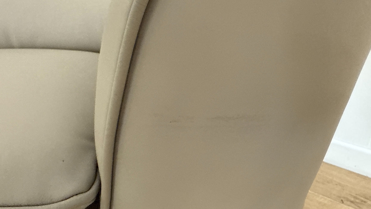 Sofology The Viento Leather 2 Seater Console Power Recliner/Headrest Heated Seat Lumbar in Trusty Super Matt Putty