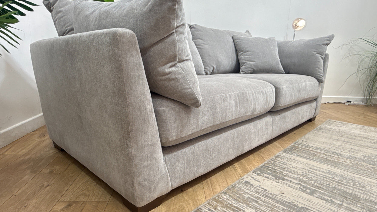 Sofology Tallulah Fabric 3 Seater in Soft Chenille Silver
