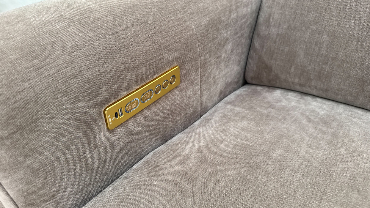 Sofology Kingsbridge 2.5 Seater Reclining Sofa in Chenille Nutmeg