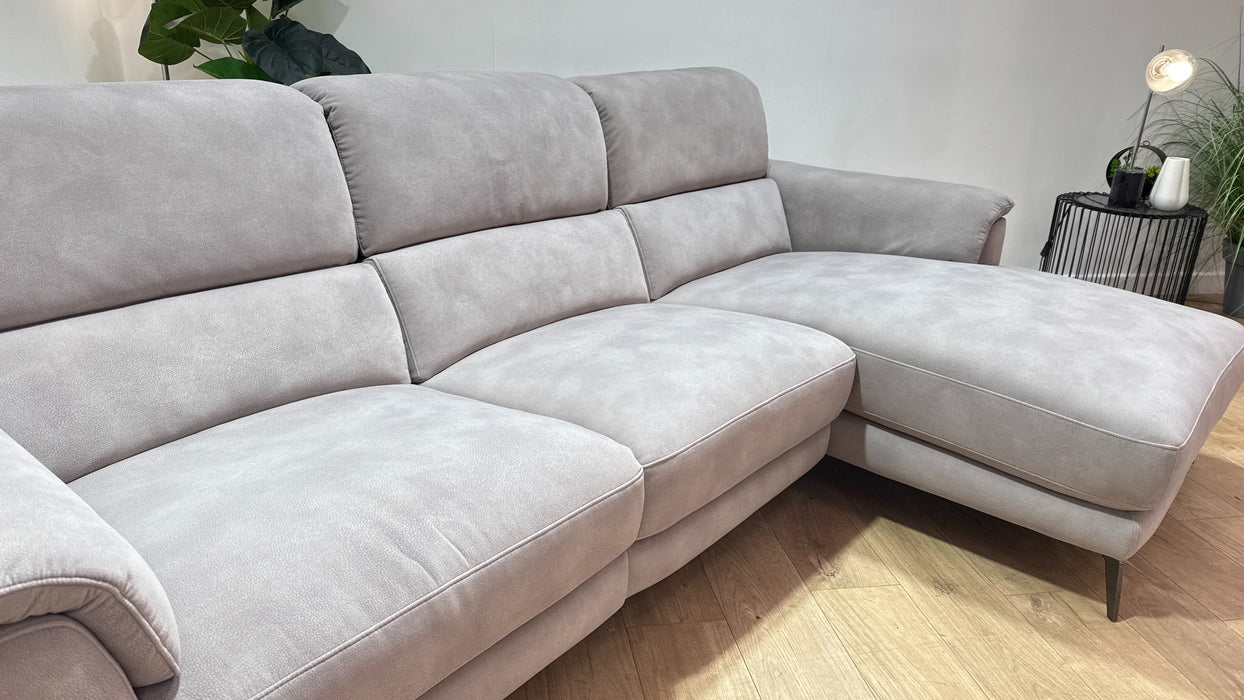 Sofology Illinois Fabric 3 Seater Chaise Power Recliner in Lifestyle Mottled Marble