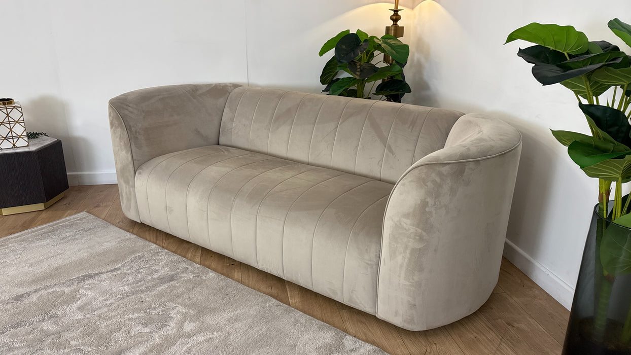 Sofology The Fitzrovia Fabric 3 Seater in Matt Velvet Stone Mix Without Trim
