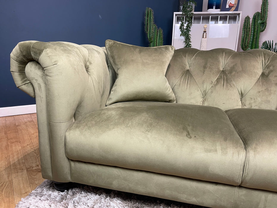 Balmoral 2 Seater Matt Velvet Moss Fabric (WA2)