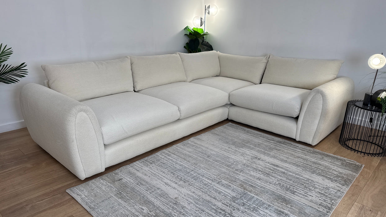 Sofology Marble Arch Fabric 3 Corner 1 in Camden Plain Ecru Mix