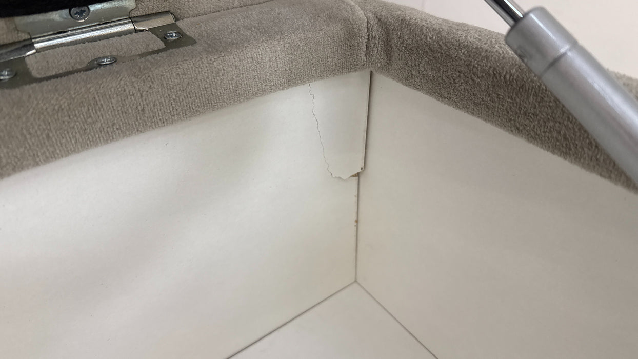 Sofology Ascot Fabric Storage Footstool in Soft Sherpa Stone