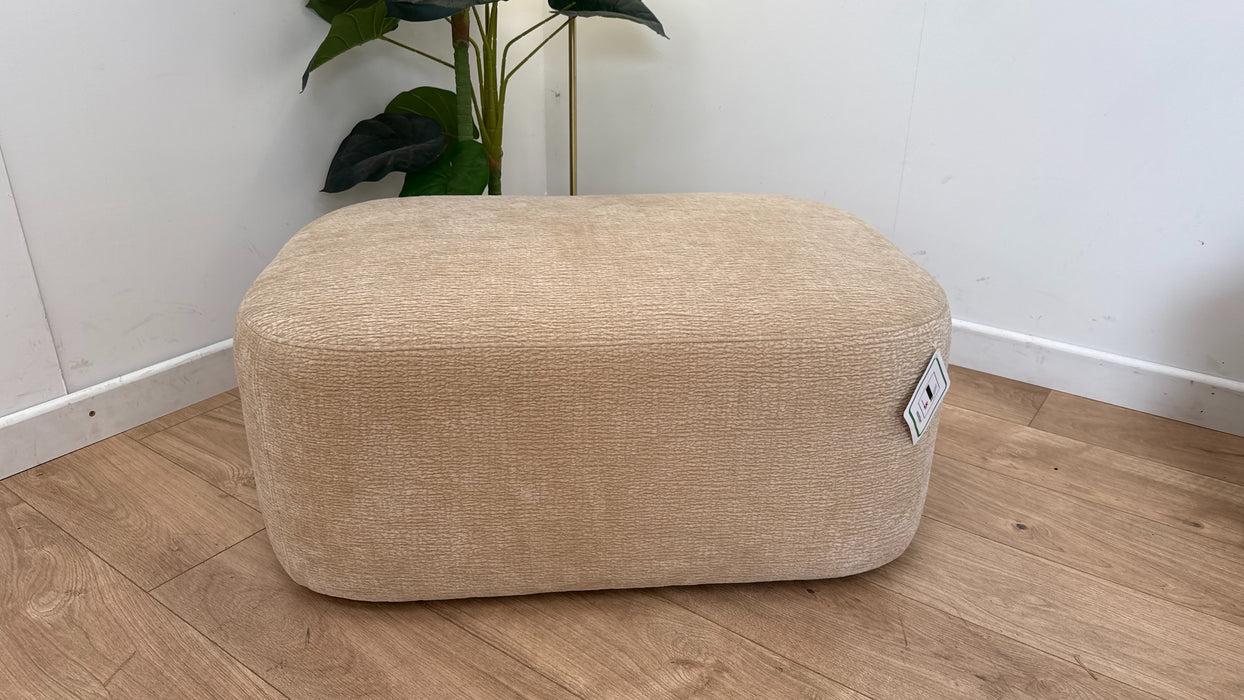 Sofology The Saxon Oval Footstool in Beige
