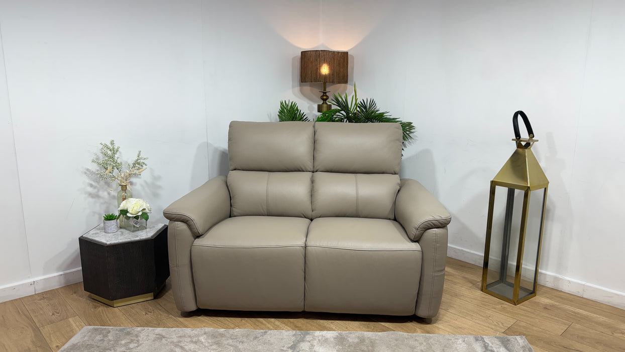 Sofology Ripley Leather 2 Seater in Trusty Embossed Stone