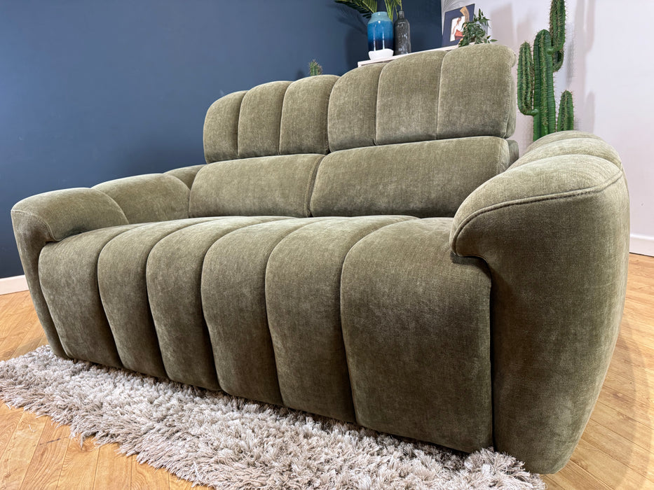 Nobu 2 Seater Fabric Olive Green (WA2)