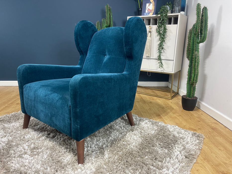 Midland Hill Fabric Wing Chair Chamonix Teal (WA2)