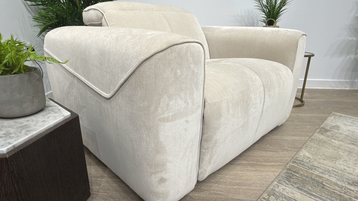 Sofology Riviera Fabric Loveseat in Relaxed Chenille Cotton