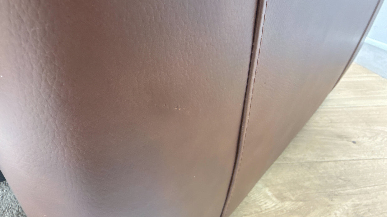 Sofology Bradie Leather 2 Seater Power Recliner/Headrest in Trusty Embossed Chestnut