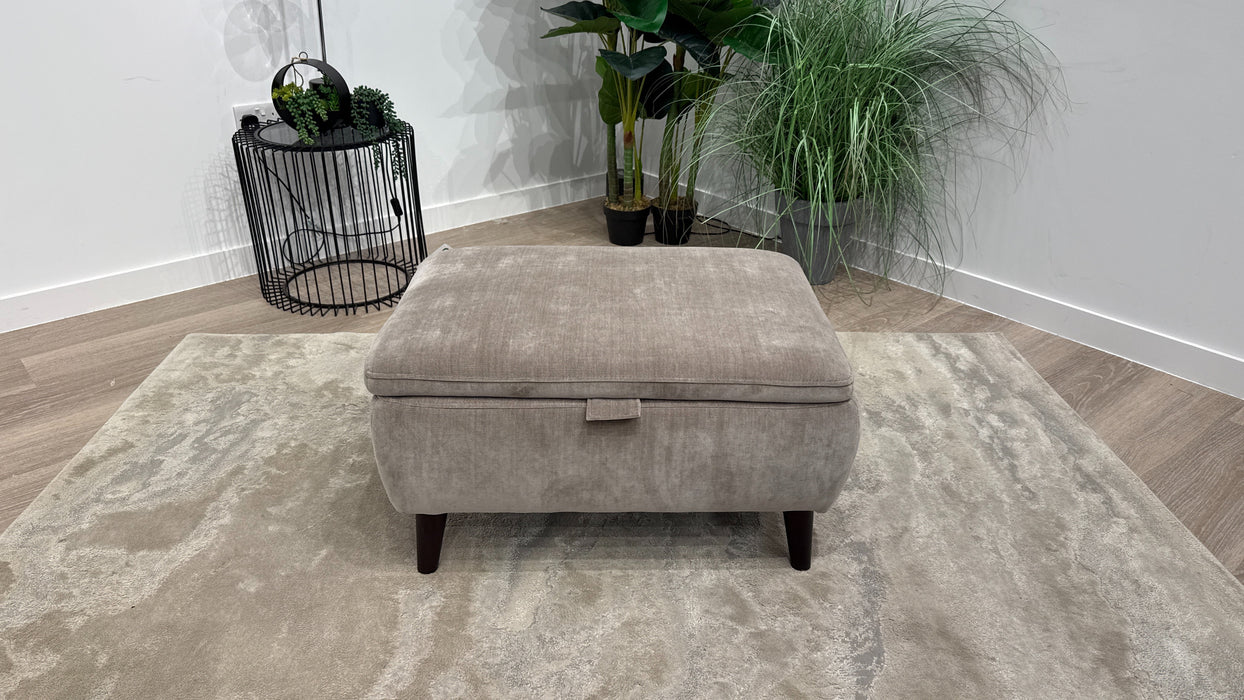 Sofology Allure Fabric Designer Storage Footstool in Relaxed Chenille Nutmeg