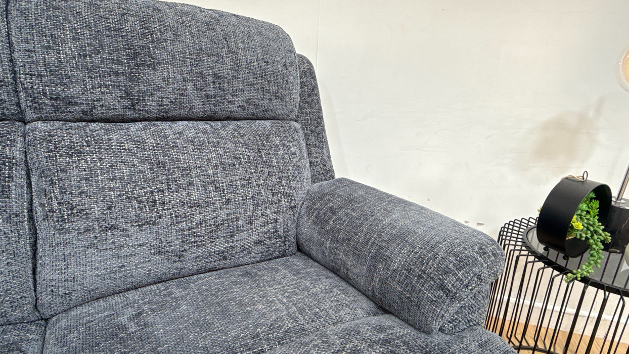 Sofology Gracie Fabric 2 Seater in Hopsack Chenille Midnight