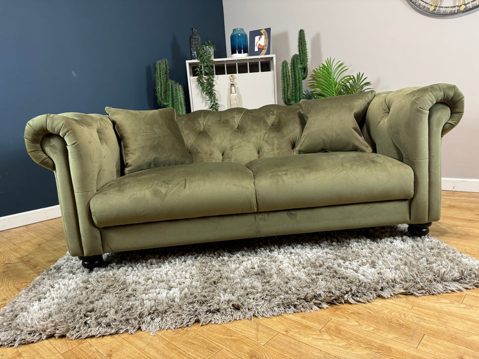 Balmoral Fabric 2 Seater - Matt Velvet Moss (WA2)