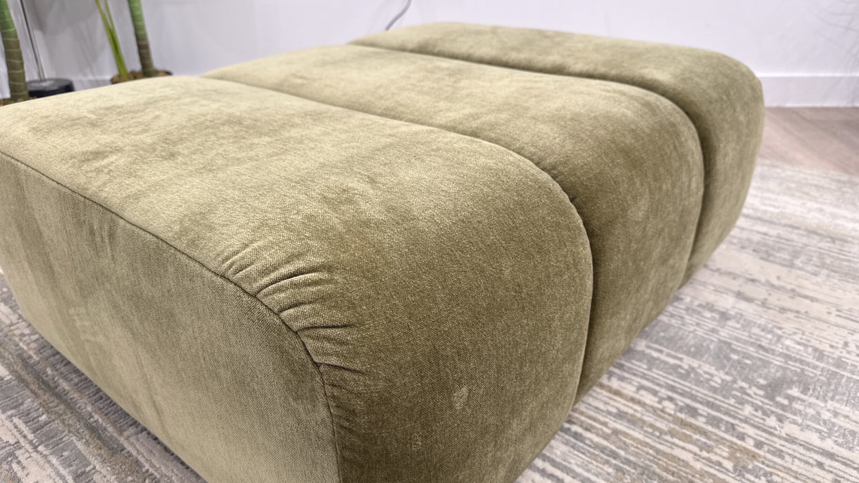 Sofology Waldorf Fabric Storage Footstool in Soft Chenille Olive