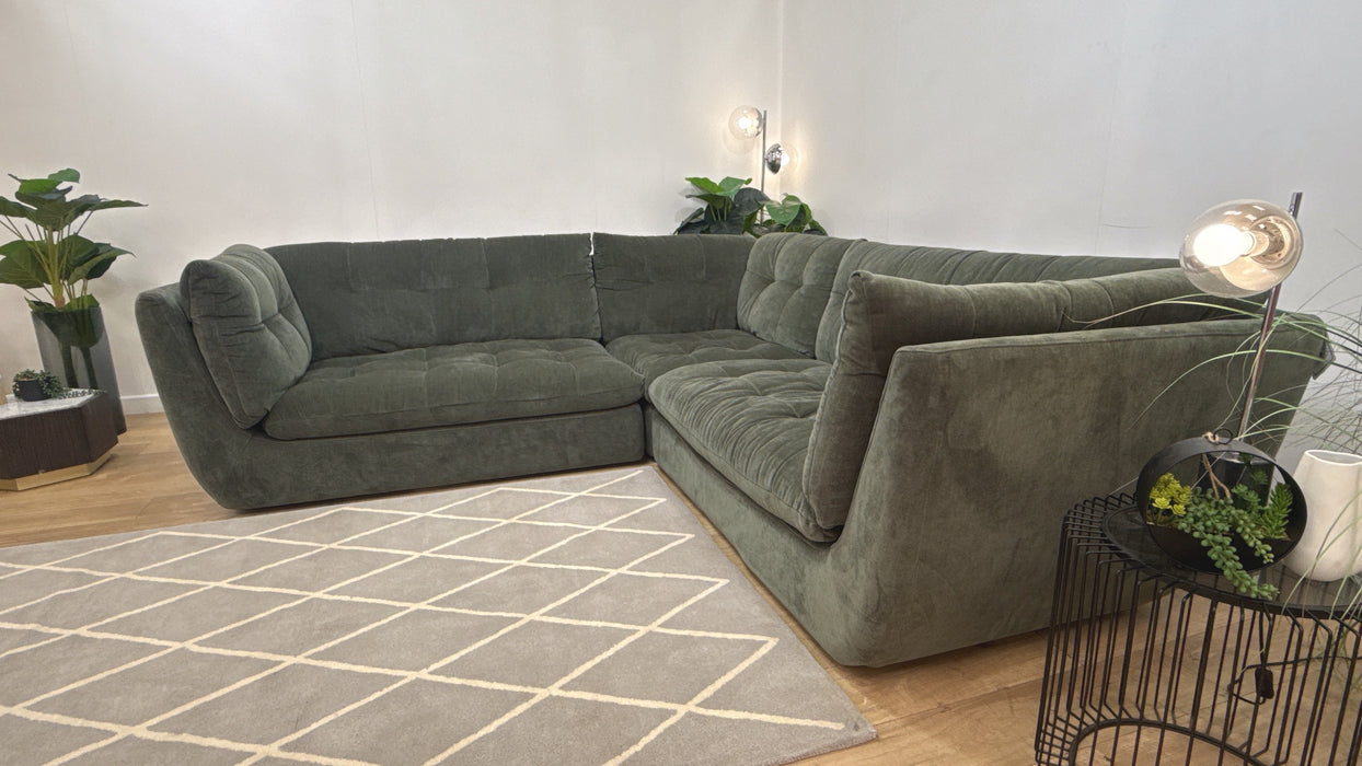 Sofology Cocoon Fabric 2 Corner 2 in Relaxed Chenille Pine