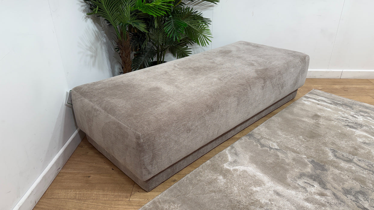 Sofology Cove Fabric Bench Footstool in Soft Chenille Wicker