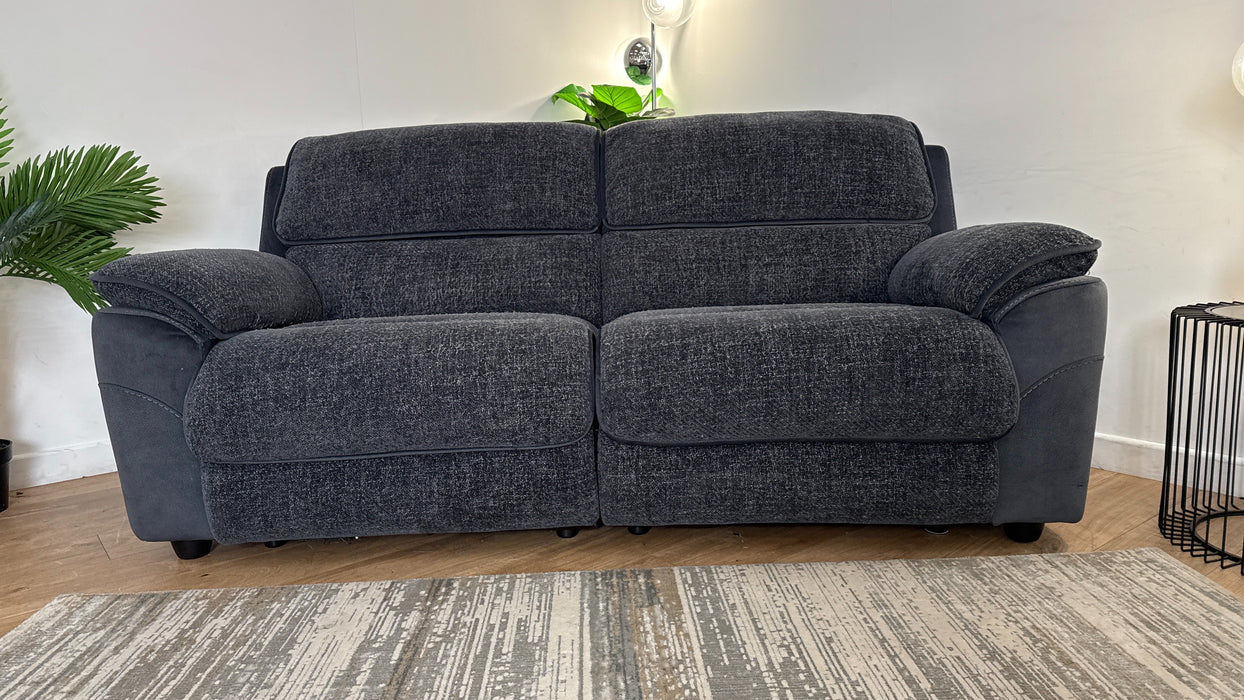 DFS 3 Seater Fabric Sofa in Charcoal Mix