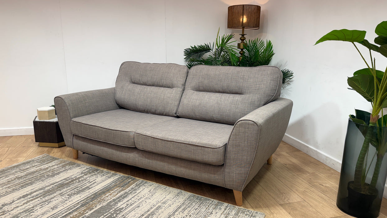 Sofology Hetty Fabric 3 Seater Full Back in Linoso Slate