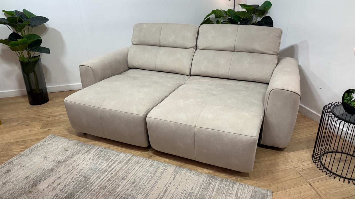 Sofology Riviera Fabric 3 Seater Motion Chaise in Lifestyle Flecked Ivory