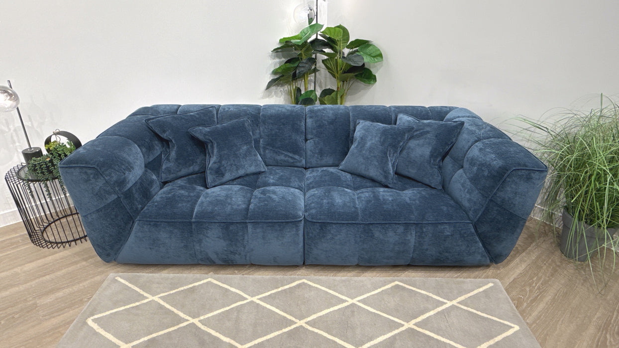 Sofology Moritz 3 Seater Fabric Sofa in Steel Blue