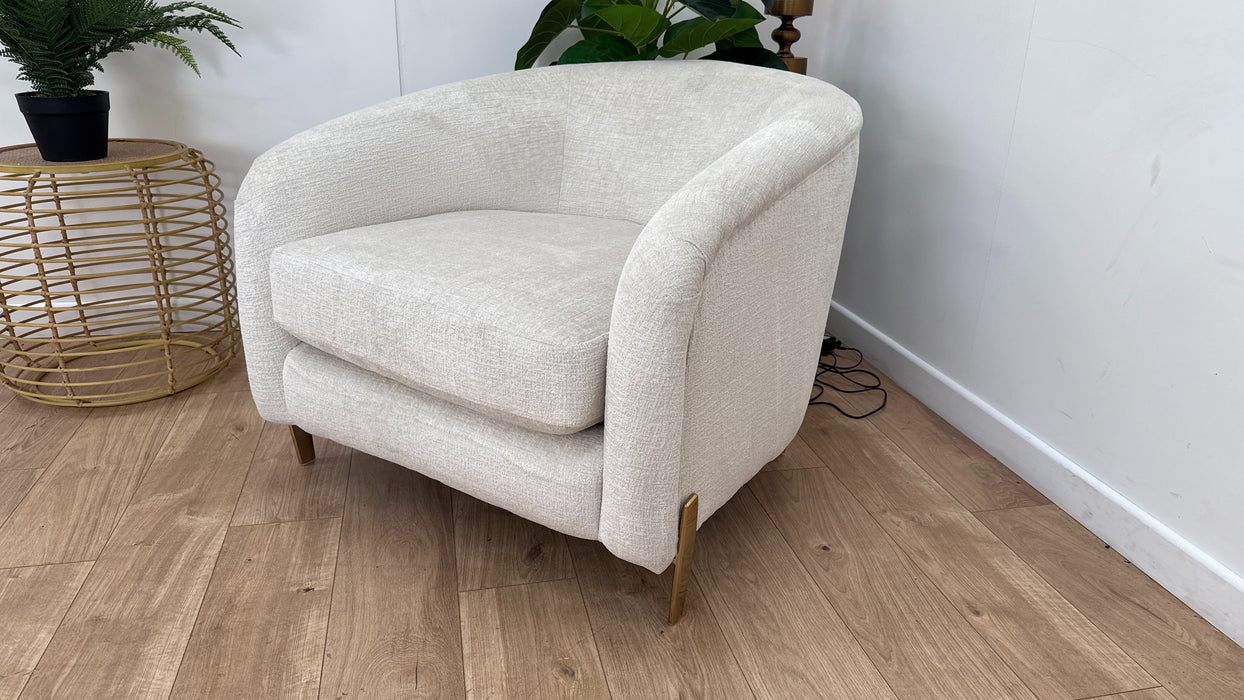 Sofology The Westwood Fabric Accent Chair in Teddy Chenille Mist