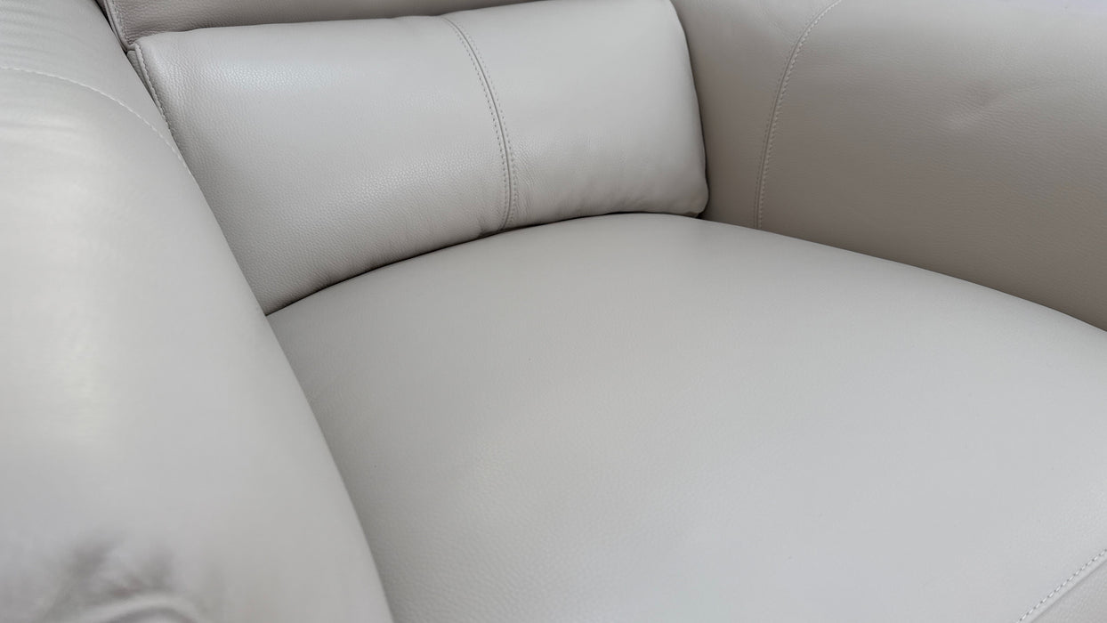 Sofology The Dakota Leather Recliner Chair in Trusty Soft Sheen Mist