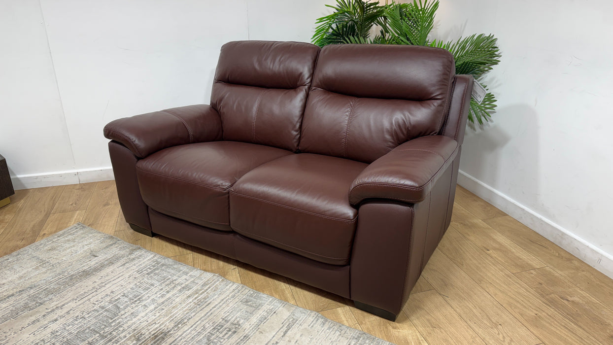 DFS Tristan 2 Seater Sofa in Leather Chestnut