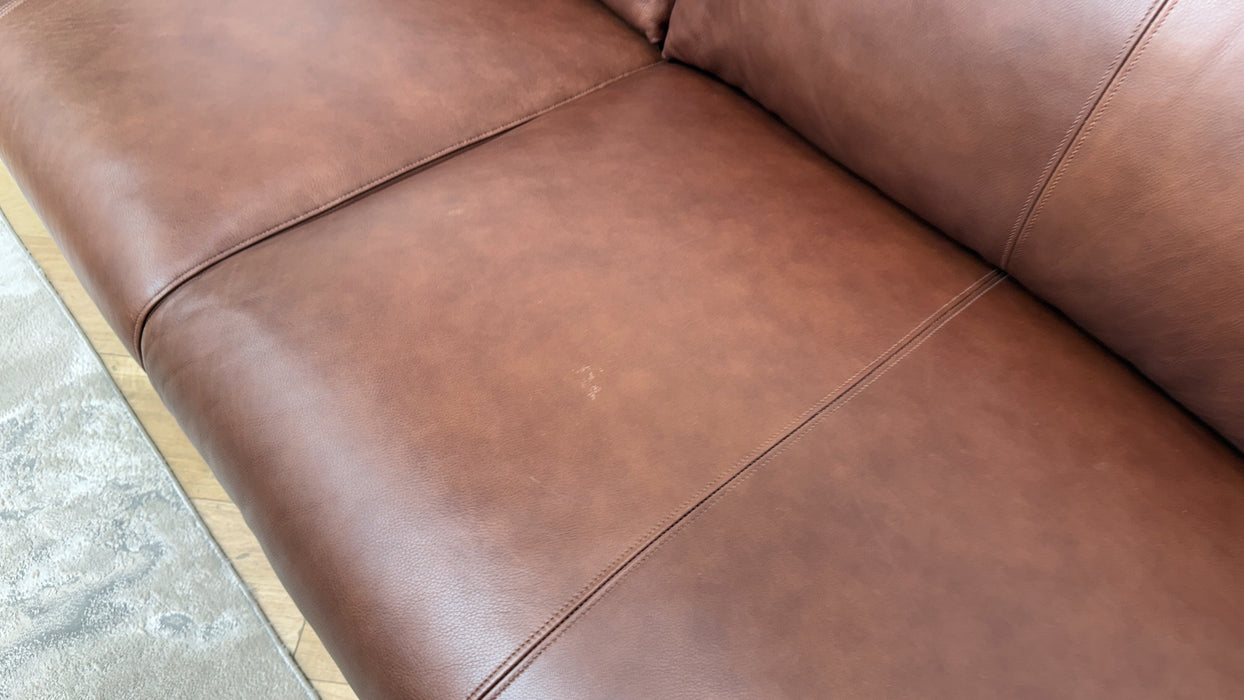 Sofology Adler Leather 3 Seater in Relaxed Soft Brown