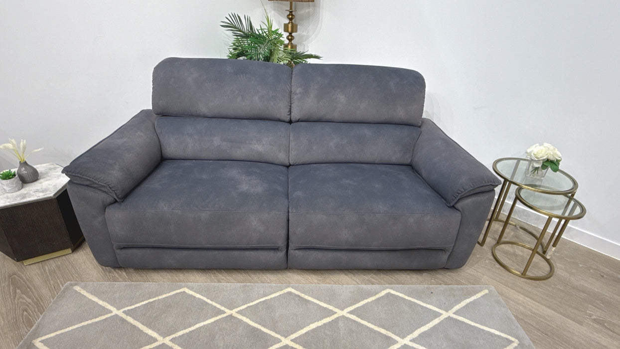 Sofology Hugo Fabric 2.5 Seater Power Recliner/Headrest in Lifestyle Flecked Charcoal
