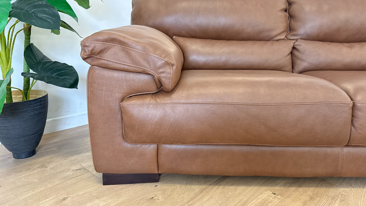 Santino 2 Seater - Leather Sofa - Apollo Espresso