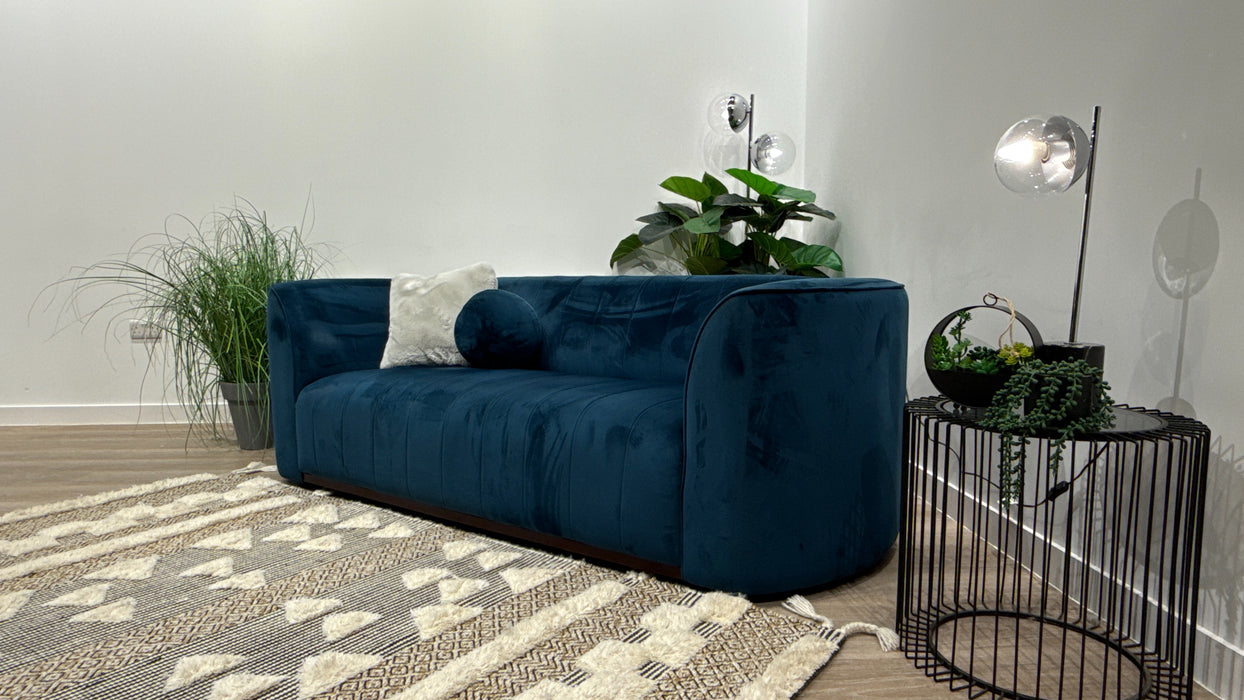 Sofology The Fitzrovia 3 Seater Fabric Sofa in Matt Velvet Teal
