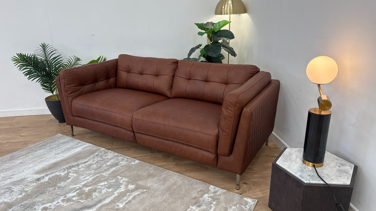 Muse 2.5 Seater Sofa - Leather - Matte Espresso