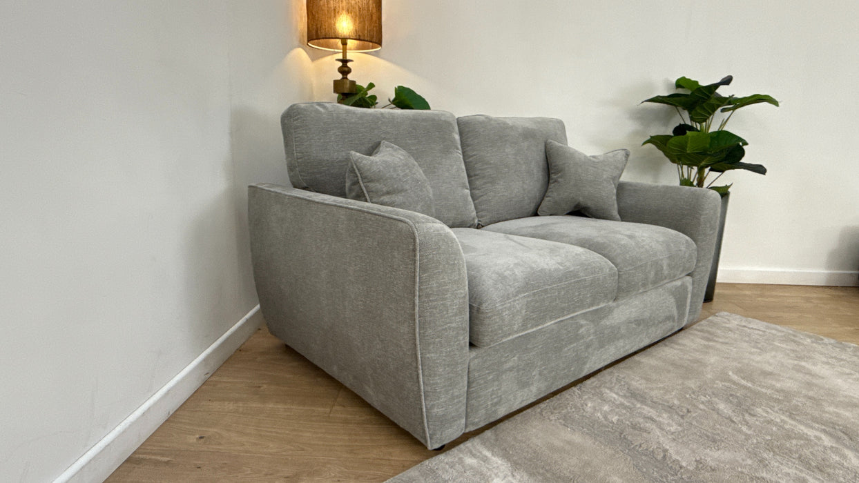 Sofology The Hackney 2 Seater Sofa Bed in Linen Look Chenille Grey All Over