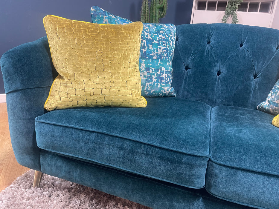 Bijou 2 Seater Fabric Sofa Chamonix Teal Landrillo Mix (WA2)