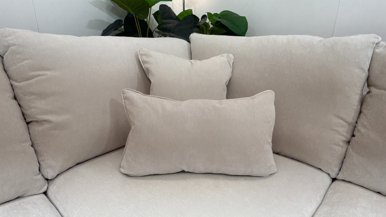 Sofology Georgio Fabric 3 Corner 3 Feather Flex Seats in Lifestyle Plush Chenille Mist Mix