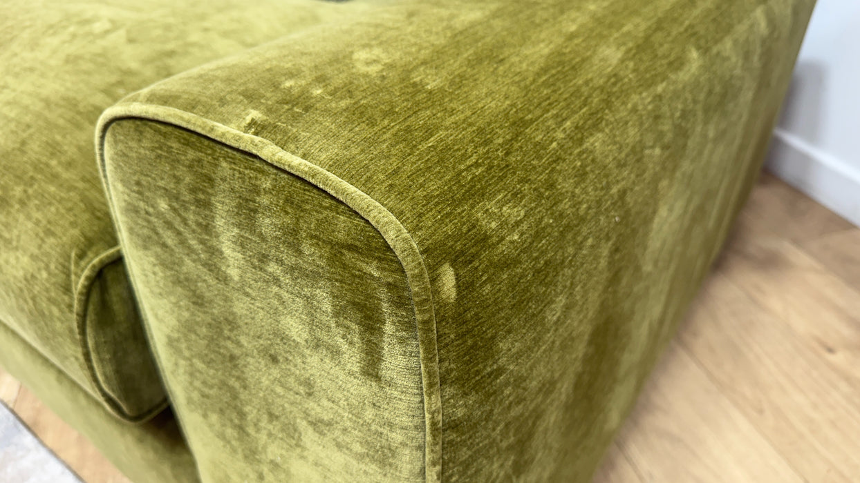 Sofology Sterling Fabric Lovseat in Vintage Velvet Olive