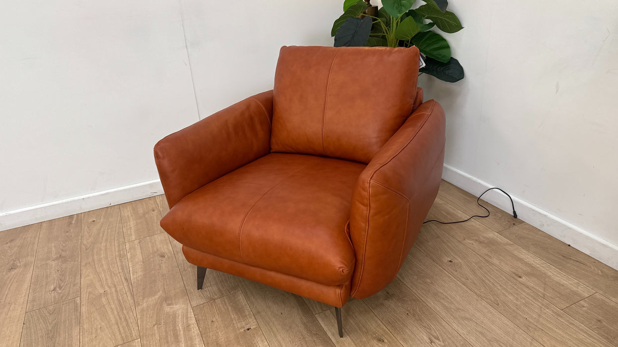 Sofology Adler Leather Chair in Relaxed Soft Amber
