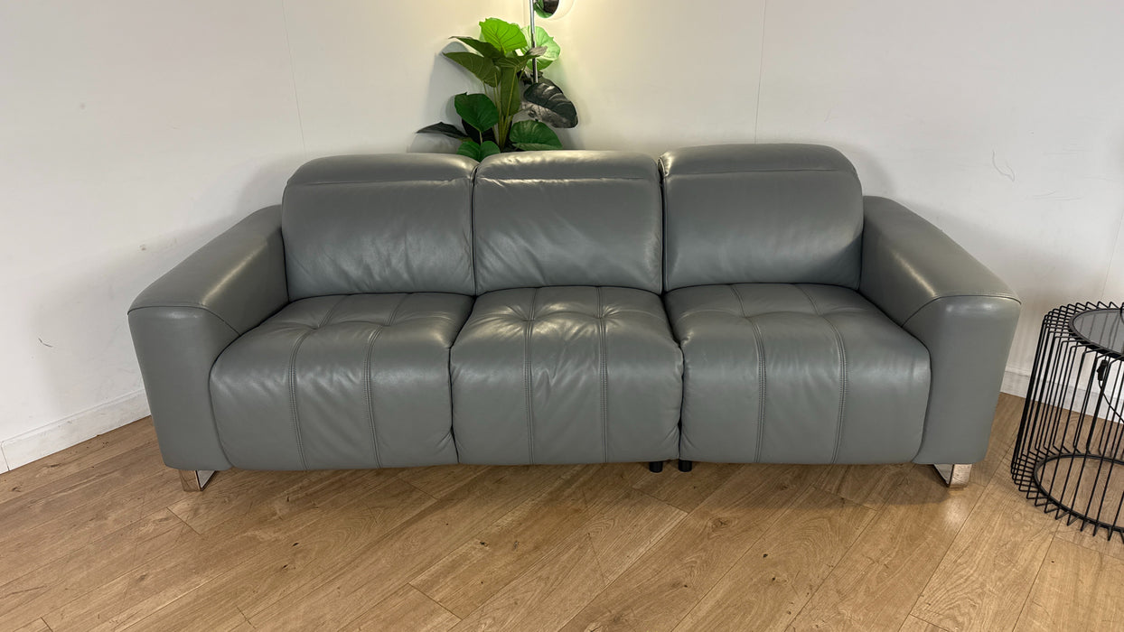 Sofology Marvella Leather 3 in Granite Teal