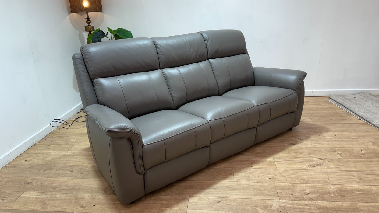 Sofology Bradie Leather 3 Seater in Trusty Embossed Elephant