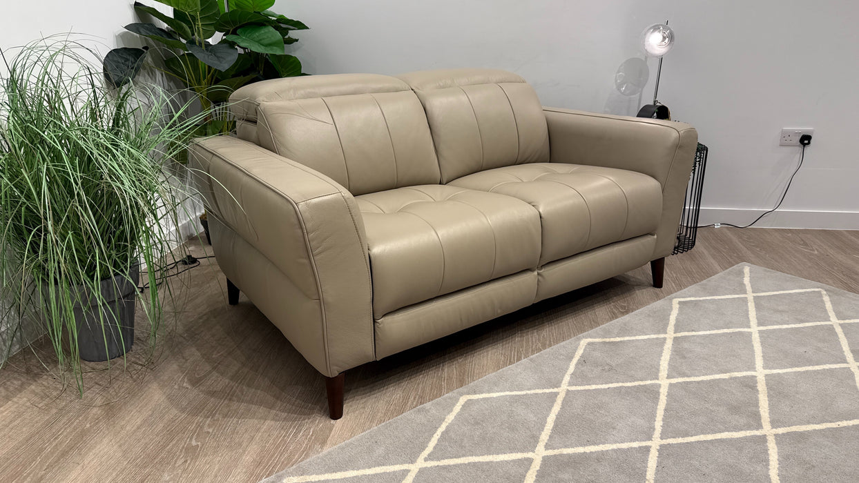 Sofology Jax Leather 2 Seater in Trusty Embossed Stone — The Sofa ...