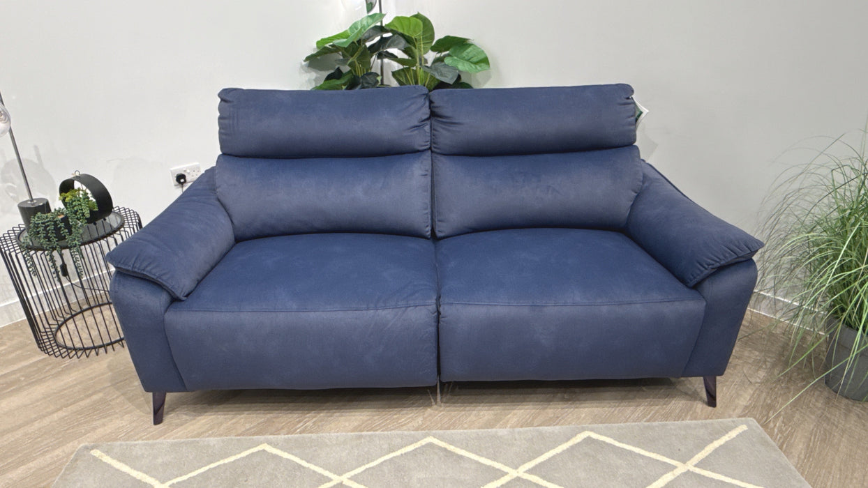 Sofology Arlo Fabric 2.5 Seater Power Recliner/Headrest in Lifestyle Flecked Navy