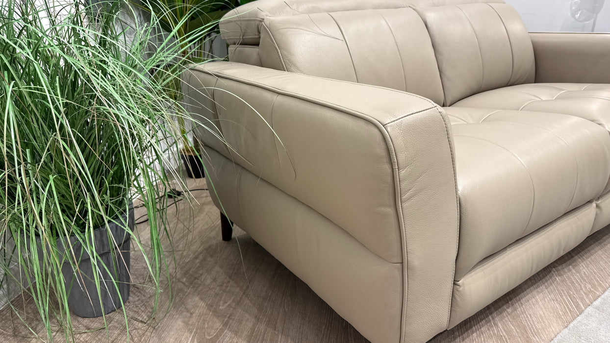 Sofology Jax Leather 2 Seater in Trusty Embossed Stone